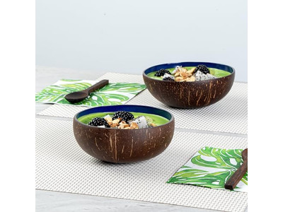 Suministros para Fabricación de Velas Cuencos de Madera para Velas Hechos a Mano de Coco Orgánico de Lujo