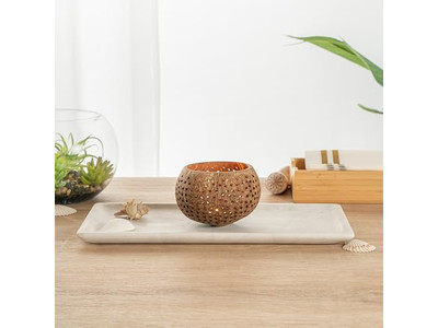 Cuenco de Coco Envío Gratis Laca Blanca Natural Jumbo Pulido Sets