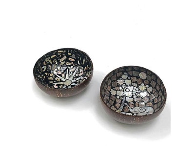 Cuenco de Coco Decoración de Fiesta Eco-Amigable Set 36 Sin Inestabilidad Todo Natural