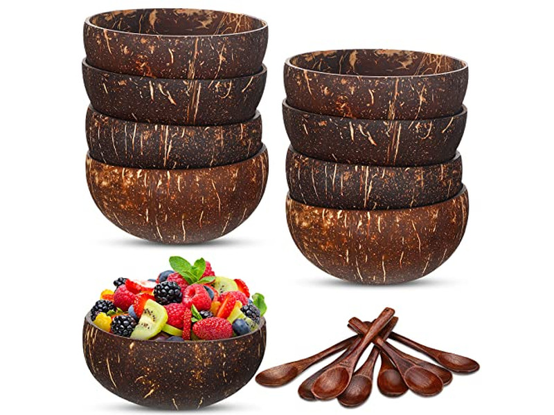 Cuenco de Coco Impreso Barato Grandes Huecos Blancos Cajas Logo de Coco Estilo de Cáscara