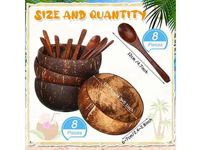 Cuenco de Coco Impreso Barato Grandes Huecos Blancos Cajas Logo de Coco Estilo de Cáscara