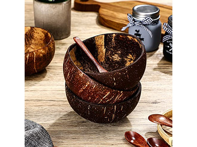 Cuenco de Coco Impreso Barato Grandes Huecos Blancos Cajas Logo de Coco Estilo de Cáscara