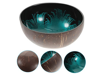 Cuencos de Coco para Acai Shell Sala Contenedor de Llave de Concreto Mini Set