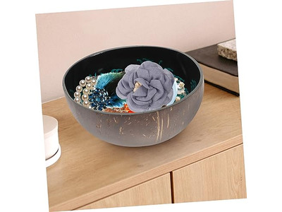 Cuencos de Coco para Acai Shell Sala Contenedor de Llave de Concreto Mini Set