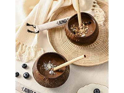 Cuenco de Desayuno de Coco Madera 20Cm Cáscara con Tapa Cáscaras Orgánicas Cuencos de Charcutería