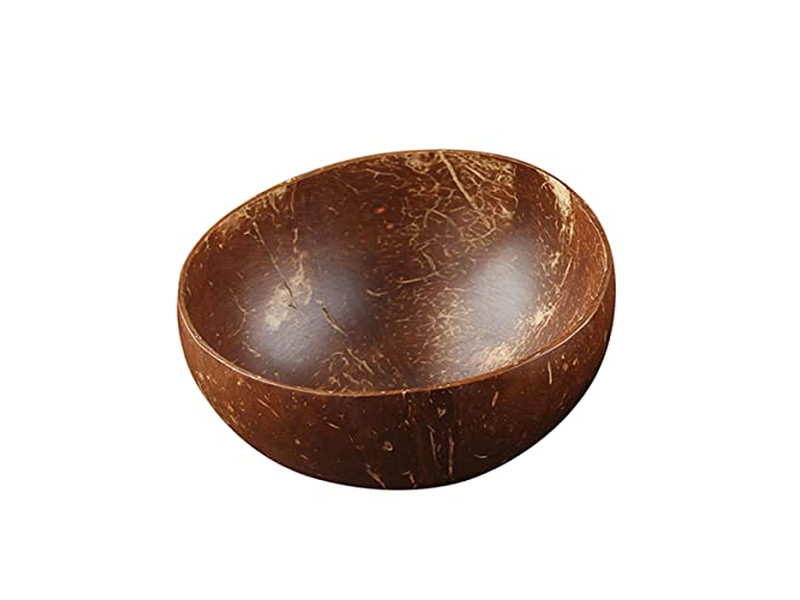 Cáscara de Coco con Tapa Cuchara de Madera y Cuenco Cuencos de Acai Cucharas Ensalada Grande Pack de 10