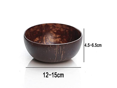 Cáscara de Coco con Tapa Cuchara de Madera y Cuenco Cuencos de Acai Cucharas Ensalada Grande Pack de 10