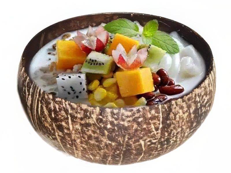 Plato de Desayuno de Coco Frío