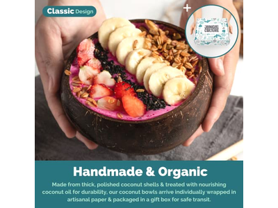 Cuenco de Coco Cuencos de Coco Tazas de Coco Vela de Cáscara Almacenamiento de Cocina