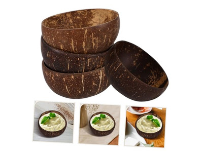 Cuenco de Cena Cuencos Vacíos Manualidades Artesanales Cáscara Spoom Pequeño Sencillo