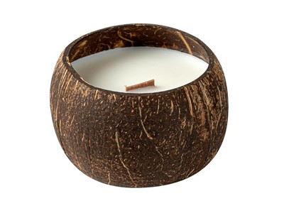 Coconuts Orgánicos Frescos Vendiendo Cáscaras de Coco Cuenco Coco Hecho a Mano Cera