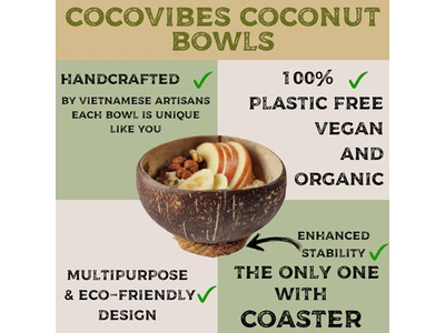 Cuenco de Coco Macramé con Concha Impresa de 8 Pulgadas 6 Flores