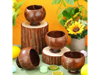 Cuenco Tostado Acacia Cáscara Calentamiento Laca Inclinado Colgante Postre Juego de Cuencos