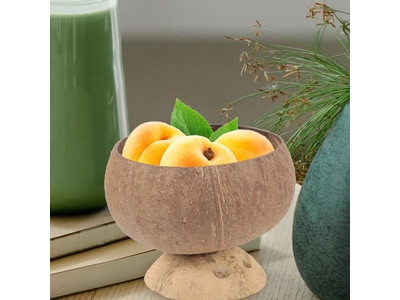 Cuenco de Madera de Coco con Cuchara Calidad de Seguridad para Bodas Cuencos Pequeños
