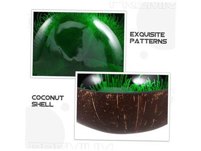 Cuenco Natural de Tailandia Set de Ensalada de Acacia Cuencos de Color Coco Aprobados para Alimentos