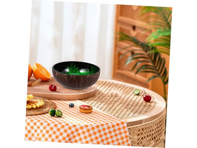 Cuenco Natural de Tailandia Set de Ensalada de Acacia Cuencos de Color Coco Aprobados para Alimentos