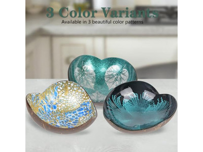 Juego de Cuencos de Madera Grande de Coco Tapa Cruda Decoraciones Calientes Productos Hechos a Mano
