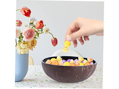 Cuenco de Coco Deco Tailandia Eco-Amigable Cáscara de Acacia de Madera Biodegradable