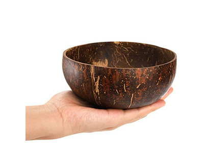 Cuenco para Servir Cuencos de Bambú Cocos Tenedores de Coco Cocopalm Plato Cuchara Soporte